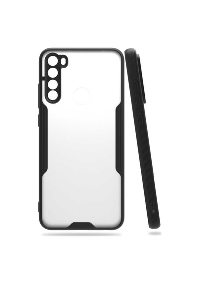 Redmi Note 8 Kılıf Parfe Kenarları Pastel Renk Silikon Kılıf Siyah