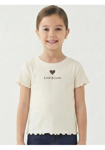 Xo Kids Kız Çocuk Tişort 5-14 Yaş 36226 Bej - Kahverengı