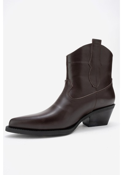 Luvishoes Luvi Shoes Elıa Kahverengi Cilt Hakiki Deri Kadın Western Bot Kahverengi