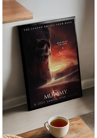 The Mummy Siyah Ahşap Çerçeveli Poster, Film Duvar Tablosu