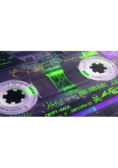 Oryn Cassette / Edition 90x40cm Gaming Mousepad - 3mm Kalınlık Mor