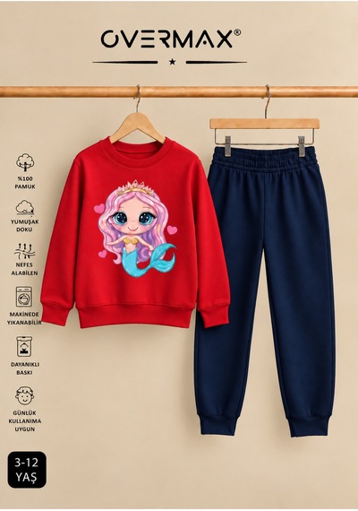 Overmax Deniz Kızı Baskılı Kapüşonsuz Sweatshirt Eşofman Takımı 3-12 Yaş Kırmızı Üst-lacivert Alt - 921001102 Kırmızı Üst-lacivert Alt Overmax Deniz Kızı Baskılı Kapüşonsuz Sweatshirt Eşofman Takımı 3-12 Yaş Kırmızı Üst-lacivert Alt - 921001102 Kırmızı Üst-lacivert Alt