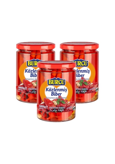 Burcu Közlenmiş Biber 560 Gr Cam X 3 Adet