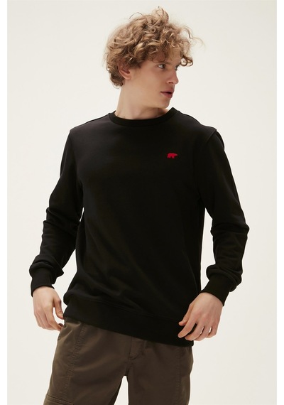 Bad Bear Round Crewneck Erkek Sweatshirt-25283 Siyah