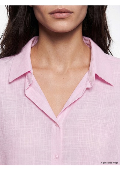 Lcw Vision Pembe Regular Fit Kadın Gömlek