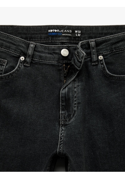 Koton Pamuklu Cepli Normal Bel Skinny Fit Jean Pantolon - Michael Jean Antrasit 7wam40025nd Koton Pamuklu Cepli Normal Bel Skinny Fit Jean Pantolon - Michael Jean Antrasit 7wam40025nd