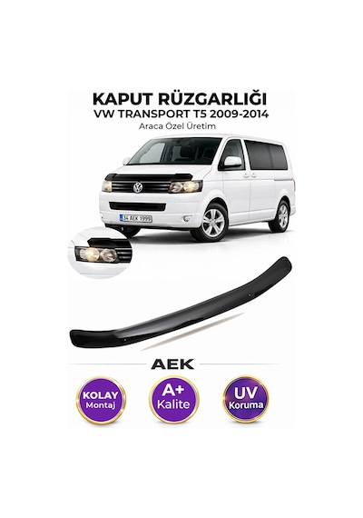 Volkswagen Transporter 2009-2015 Araca Özel Üretim "4mm" Kaput Rü
