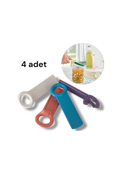 4 Adt Renkli Kavanoz Konserve Açacağı Şişe Açacağı Çok Renkli Diğer