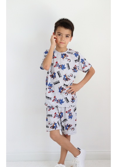 Harika Kids Erkek Çocuk Dinazor Desen Kaprili Basic Takım Takım 001