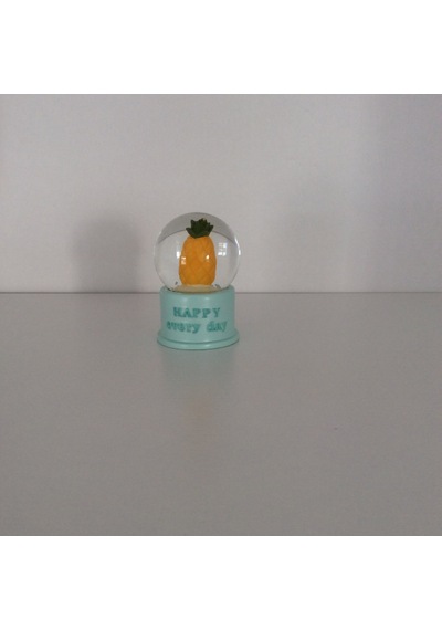 Ananaslı Renkli Işıklı Kar Küre Mini