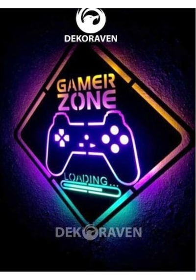Gamer Zone Led Işıklı Tablo