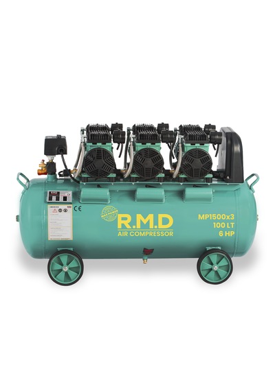R.m.d Kompresör 100 Lt Yüksek Emişli Yağsız Teknoloji Hava Kompresörü Imp1500x3ı