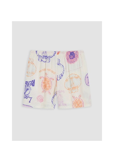 Lcw Dream Bej Desenli Kadın Şort Pijama Alt