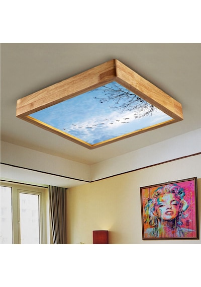 Wood Design World Ahşap Çerçeve Tavan Led Aydınlatma ( Yeni ) (528111482)