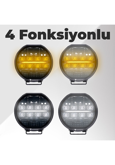 Lunox Dual Colour Cree Angel Led 200w Turuncu Beyaz Drl Mercek Fa