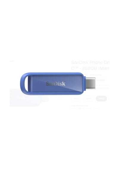 Sandisk Sdıxs0n-256g-gn6nd 256gb Phone Drive With Usb-c-128gb Maritime Blue Flash Bellek