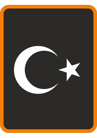 Ay Yıldız Hilal Bayrak Oto Sticker 40x30 Cm Beyaz