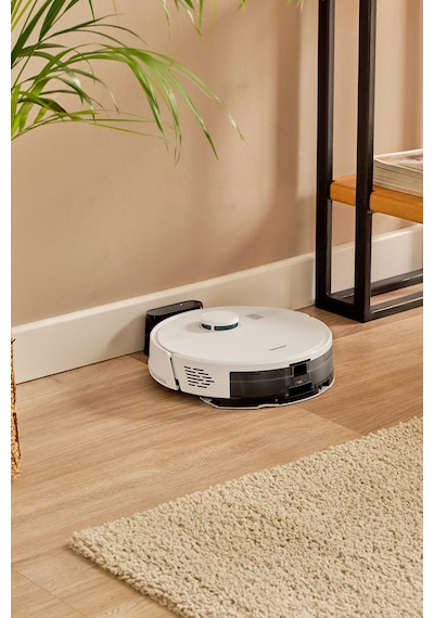 Homend Alex 10 Moplu Ve Haritalamalı 10 Kpa Akıllı Robot Süpürge Beyaz