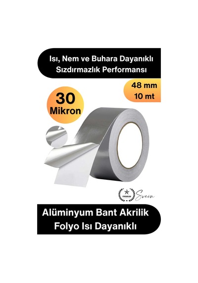 Alüminyumbant Alüminyum Bant Akrilik Folyo Isı Dayanıklı Havalandırma Kanalı Boru Sızdırmazlık Tami