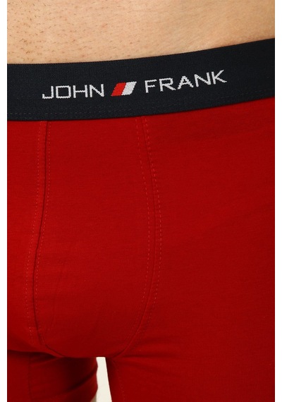 John Frank Logolu Pamuklu Boxer Erkek Boxer Jfb111 Kırmızı