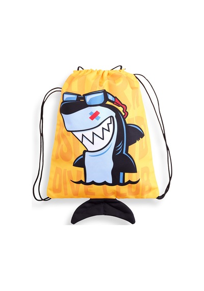 Denokids Shark Erkek Çocuk Sarı Sırt-plaj Çantası Çok Renkli