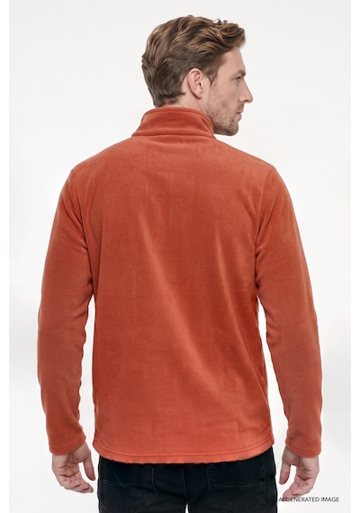 Ac&Co / Altınyıldız Classics Erkek Acıkahve Anti-pilling Tüylenme Yapmayan Soğuk Geçirmez Standart Fit Bato Yaka Sweatshirt Polar