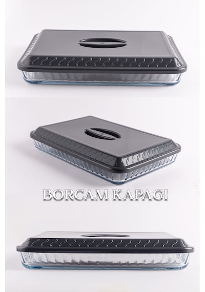 Dikdörtgen Borcam Kapak Bpa Sız, Gri Ve Taşımaya Uygun Gri