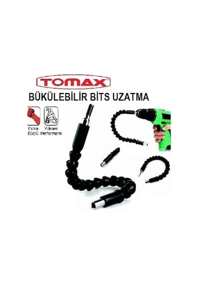 Tomax Körüklü Bükülen Bits Uzatma Matkap Ucu Bükülebilir Esnek