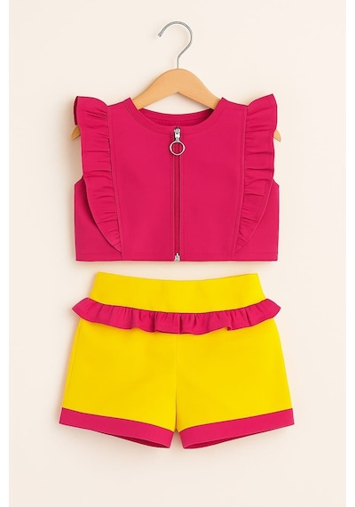 My Kids Wear Kız Çocuk Fermuar Ve Fırfır Detaylı Alt Üst Takım 9-12 Yaş 11923 Koyu Pembe My Kids Wear Kız Çocuk Fermuar Ve Fırfır Detaylı Alt Üst Takım 9-12 Yaş 11923 Koyu Pembe