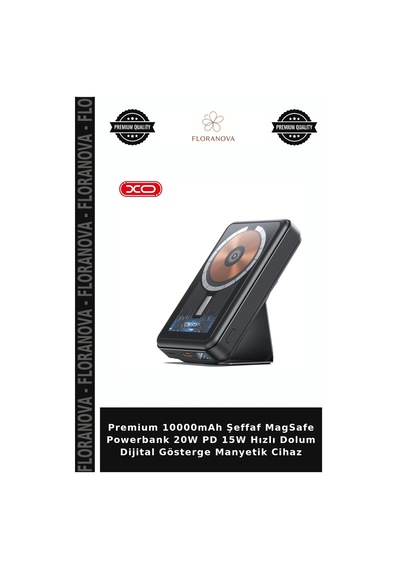 Premium 10000mah Şeffaf Magsafe Powerbank 20w Pd 15w Hızlı Dolum Dijital Gösterge Manyetik Cihaz Çok Renkli