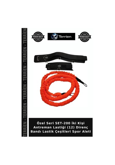 Özel Seri Set-200 İki Kişi Antreman Lastiği 12 Direnç Bandı Lastik Çeşitleri Spor Aleti Çok Renkli