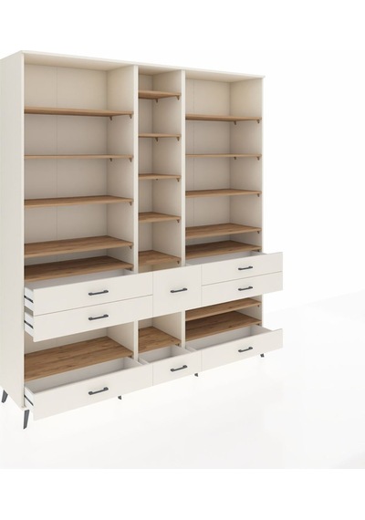Hyperion Dolap 19 Raflı 8 Çekmeceli 220x44x243 Aytaşı-çam/aytaşı Atlas Çam/aytası Hyperion Dolap 19 Raflı 8 Çekmeceli 220x44x243 Aytaşı-çam/aytaşı Atlas Çam/aytası