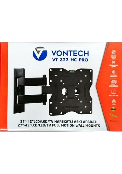 Lcd Led Tv Askı Apartı Vontech Vt 322 Hc Pro 27'' 42''