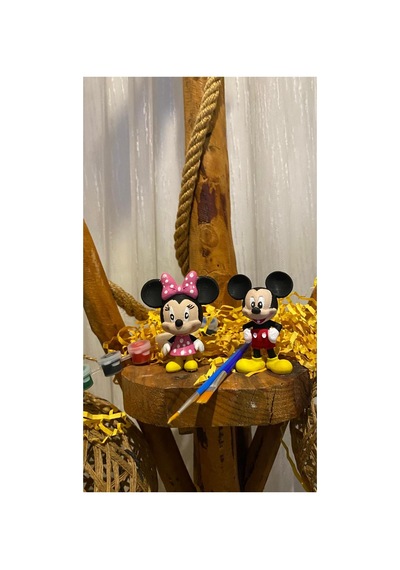 Mickey & Minnie Mouse Boyama Seti Sevgili & Çocuklara Özel, 6 Renk Akrilik Boya, 2 Fırça Mickey & Minnie Mouse Boyama Seti Sevgili & Çocuklara Özel, 6 Renk Akrilik Boya, 2 Fırça