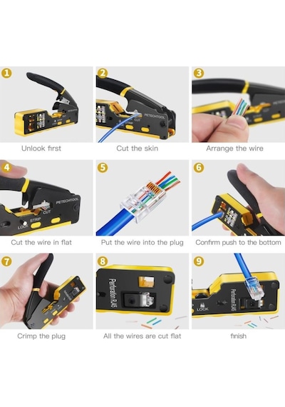 Electroon Cat5/cat6/cat7 Rj45-rj11 Ez-rj45 Sıkma Pensesi Yedek Bıçaklı 1 Adet