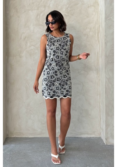 Verymoda Dantel Elbise D2917 Siyah