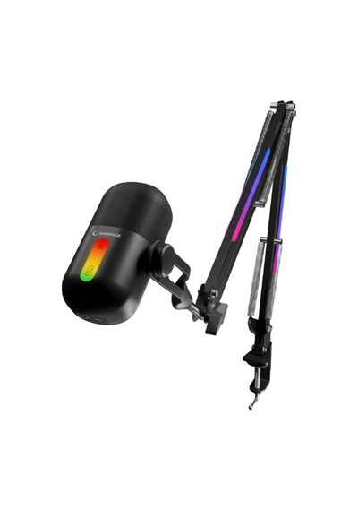 Rampage Arpej Siyah Rgb Standlı Ses Göstergeli Masaüstü Mikrofon Kdo