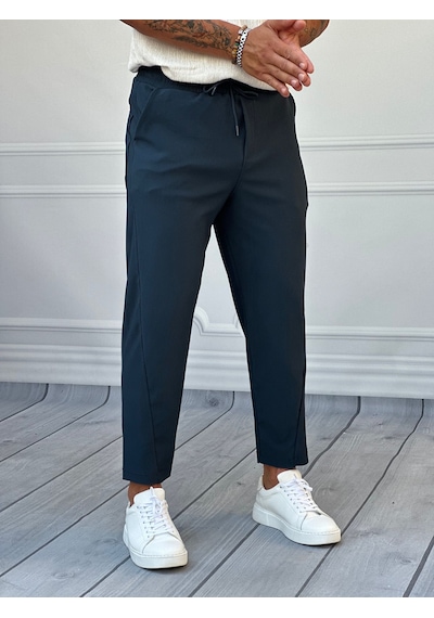 Modefendi Asimetrik Paça Jogger Pantolon Lacivert