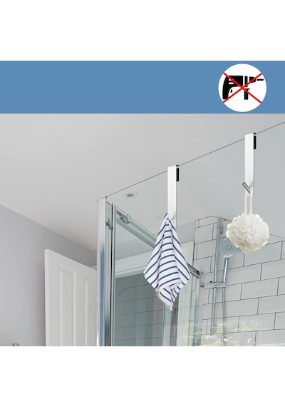 Metal Banyo Duşakabin İçin Dikey Askılık-al4836 1 Adet Siyah