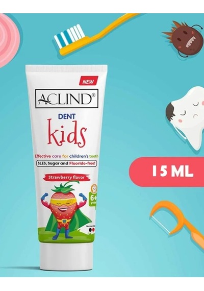 Aclind Dent Çocuklar İçin Florür İçermeyen Diş Macunu 15 ML