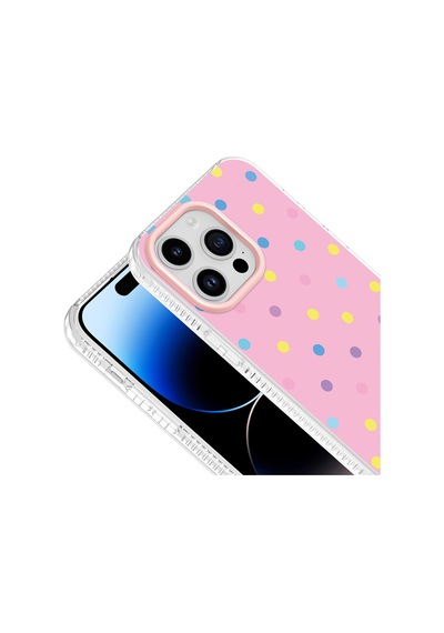 Maks Technology Apple iPhone Uyumlu 14 Pro Max Kılıf Airbag Tasarımlı Mkst Potik Sert Pc Kapak - Pembe