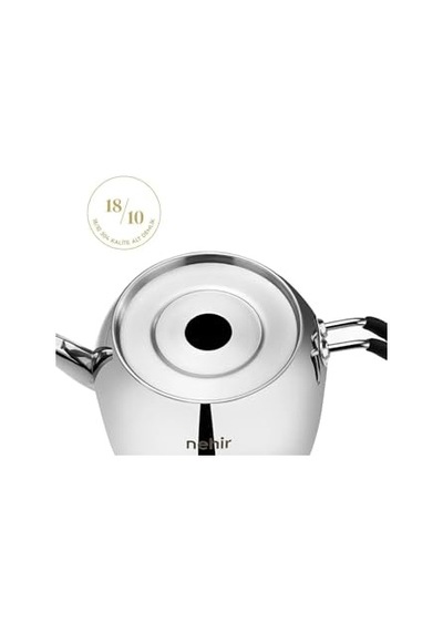Nehir Modern Midi Orta Boy 1-2 Lt. Paslanmaz Çelik Çaydanlık Takımı Diğer