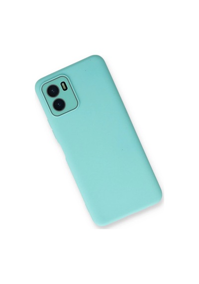 Cosmotex Newface Vivo Y15s Kılıf Lansman Glass Kapak - Turkuaz