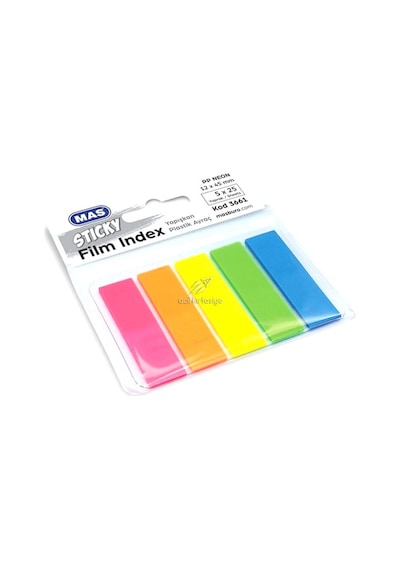 Mas 3661 Yapışkanlı Film İndex 12 x 45 MM 5 x 25 Yaprak