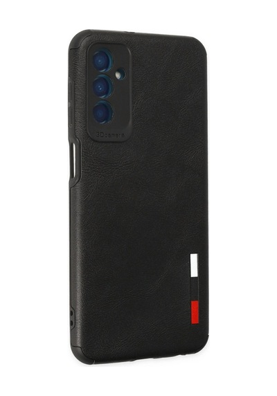 Samsung Samsung Uyumlu Galaxy M13 Kılıf Loop Deri Silikon - Siyah