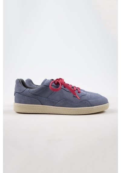 Krahe Zeus Erkek Hakiki Deri El Boyamalı Bağcık Ve Iki Yedek Bağcıklı Açık Mavi Sneakers 001
