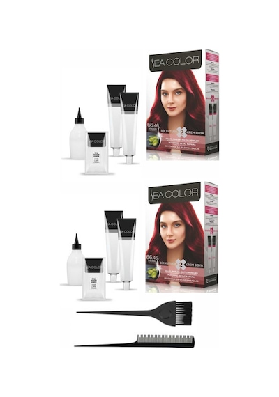 Sea Color Set Boya 66.46 Ateş Kızılı 2 Adet+Boya Tarağı+Fırça