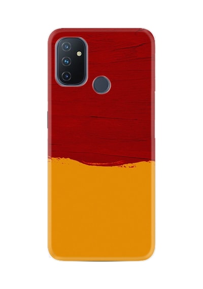 Oneplus Nord N10 Uyumlu Kılıf Silikon Desen Özel Seri Sarı Kırmızı Boya 1708