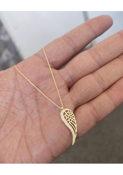 Melek Kanadı Gümüş Kolye Rose Gold