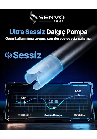 Senvo Pump Damacana Su Pompası Hızlı Dolum, Ultra Sessiz, Tek Şarjla 15 Damacanaya Kadar Siyah
